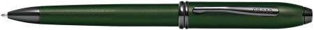 Cross Townsend Ballpoint Pen - Micro Knurled Green PVD