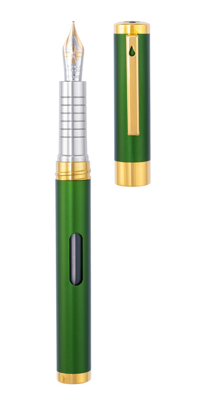 Diplomat NeXus Demo Fountain Pen -  Green Gold Trim