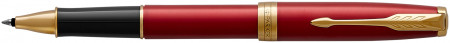Parker Sonnet Rollerball Pen - Red Satin Gold Trim