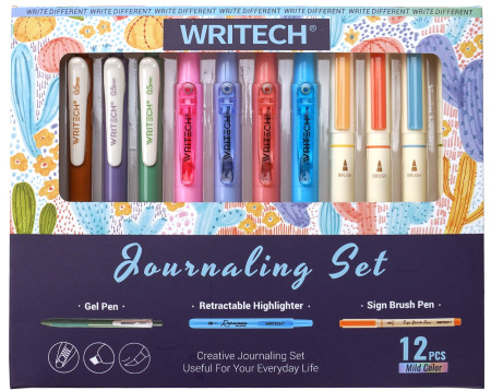 Writech Color Coded Journal Kit - Mild Colors (Box of 12)