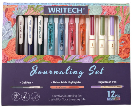 Writech Color Coded Journal Kit - Vintage Colors (Box of 12)